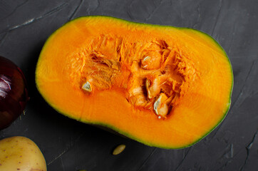 Pumpkin soup whit milky cream