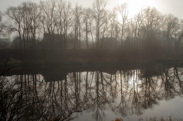 misty morning on the river