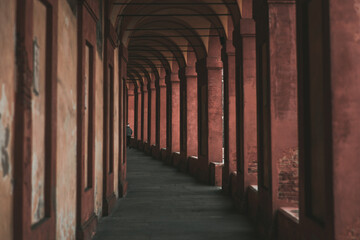 corridor with columns