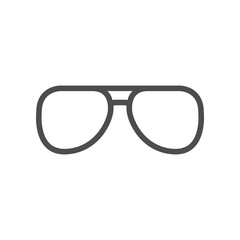 Fototapeta premium Aviator eyeglasses glyph icon or sunglasses symbol