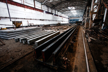 hangar plant for the creation of concrete structures