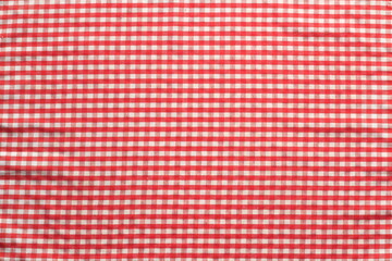 red and white checkered tablecloth