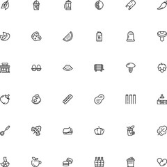 icon vector icon set such as: macaroni, flame, decoration, stroke, medicine, bacterial, loaf, barbecue, scrambled, luck, key, brew, beater, mug, template, tropical, sodium, salty, tin, cut, fiber