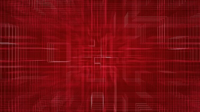 Red 3D Circuit Board Loop Back Animation Background