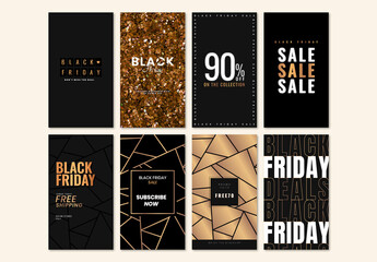 Black Friday Promotional Social Media Layout Set