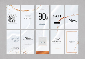 Abstract Luxury Social Story Layout Set