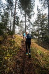 Mountain landscape. Misty forest. Natural outdoor travel background. Slovakia, Low Tatras, Demenovska hora and dolina vyvierania. Liptov travel. © Zedspider