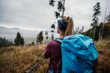 Mountain landscape. Misty forest. Natural outdoor travel background. Slovakia, Low Tatras, Demenovska hora and dolina vyvierania. Liptov travel. © Zedspider