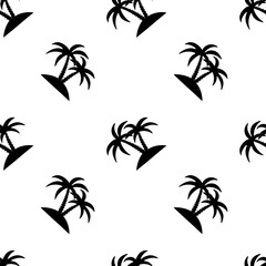 Fototapeta na wymiar Seamless pattern with palm trees.