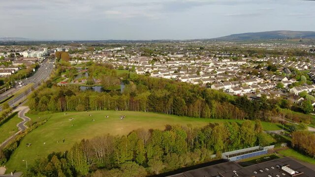 An aerial view of Sean Walsh Memorial Park which is situated in the heart of Tallaght.