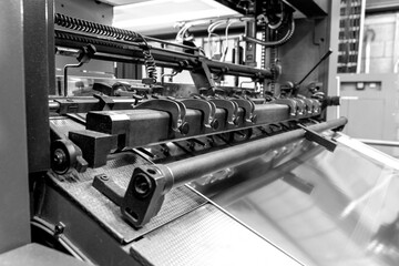 Printing processes industry. Black and white