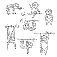 sloth digital stamps © scrapster