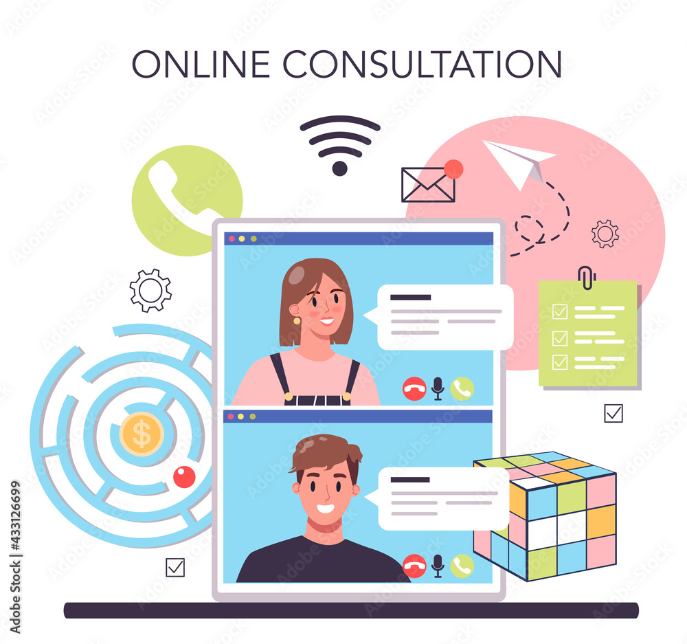Aufkleber solution online service or platform. solving problems and finding