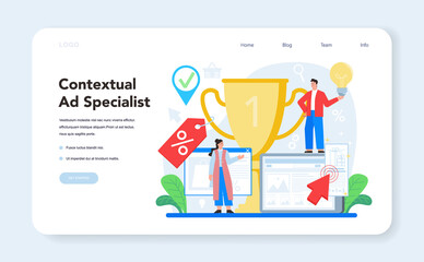 Contextual advertsing and targeting web banner or landing page