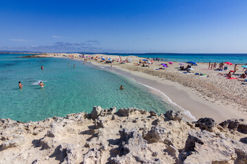 Ses Illetes beach in Formentera (Spain)