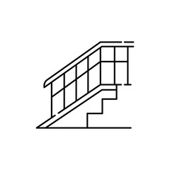Wheelchair ramp color line icon. Disability. Isolated vector element.