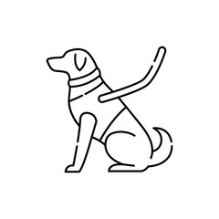 Transportation of a disabled color line icon. Disability. Isolated vector element.