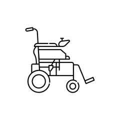 Manual wheelchair color line icon. Disability. Isolated vector element.