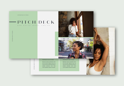 Pitch Deck with Green Accents