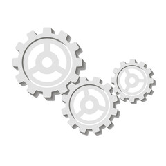 Metal gears. Factory gears vector icon. Mechanical gear. The image of the gear. Machine gear. Cogwheel gear