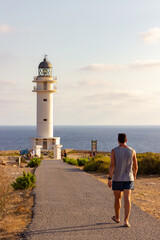 Lighthouse in cape Barbaria in Formentera (Spain)