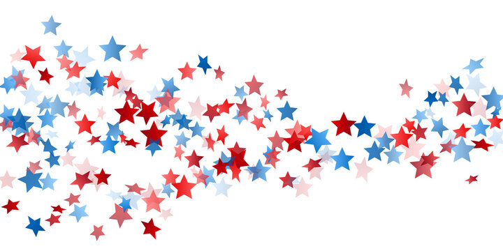 American Independence Day stars background. Holiday US flag colors for July 4 Independence Day.