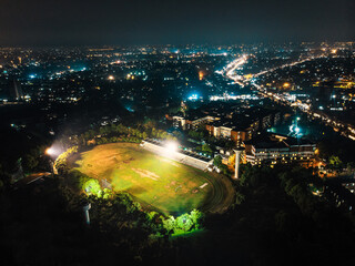 view of the city at night