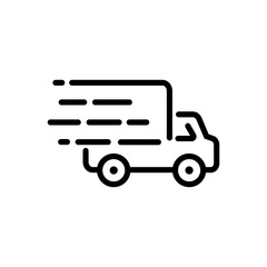 Fast delivery truck, vector, icon.