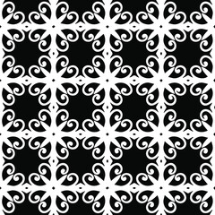 Fototapeta na wymiar Geometric vector pattern with Black and white colors. Seamless abstract ornament for wallpapers and backgrounds.