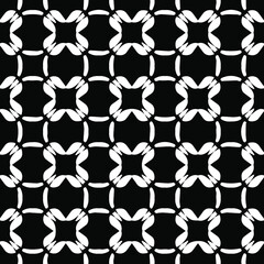 Geometric vector pattern with Black and white colors. Seamless abstract ornament for wallpapers and backgrounds.