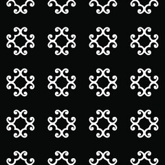Geometric vector pattern with Black and white colors. Seamless abstract ornament for wallpapers and backgrounds.