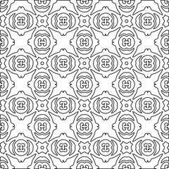Geometric vector pattern with Black and white colors. abstract ornament for wallpapers and backgrounds.