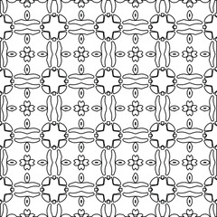 Geometric vector pattern with Black and white colors. abstract ornament for wallpapers and backgrounds.