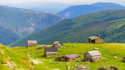 Norwegian mountains summer farm