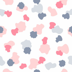 Fototapeta na wymiar Cute seamless pattern with abstract shapes. Girly print. Simple vector illustration.