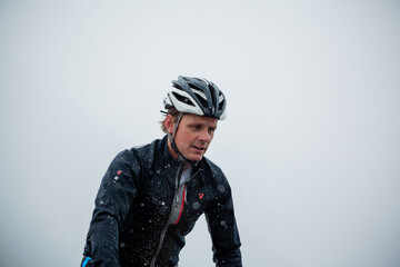 portrait of a cycling man