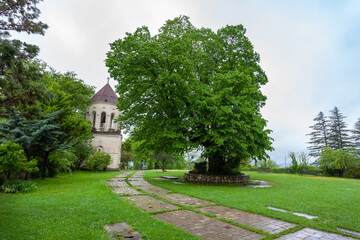 Acient Martvili monastery in Georgia, orthodox church. Travel