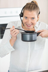cooking and working from home