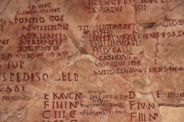 Fototapeta na wymiar stone type font scripture writing script
