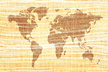 Fototapeta na wymiar grunge wooden world map background backdrop