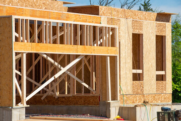 unfinished wooden a frame house