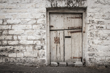 historic door in an old house