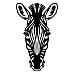 Vector head of mascot zebra head isolated on white © alinart
