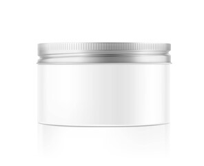 Blank cosmetic package container for creme. Vector illustration isolated on white background. Can be use for your design, advertising, promo and etc. EPS10.	