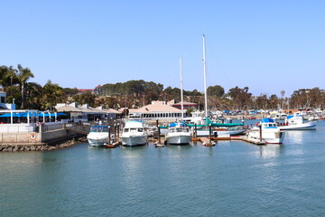 Fototapeta na wymiar Dana Point Harbor on a sunny day
