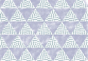 Abstract Geometric Background, Watercolor Texture