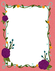 A Floral Border with Copy Space for Adding Text