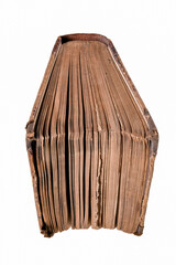 Old book on a light background. The cover of the old publishing house.