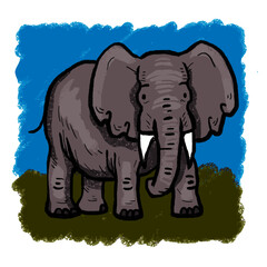 Hand Drawn Elephant