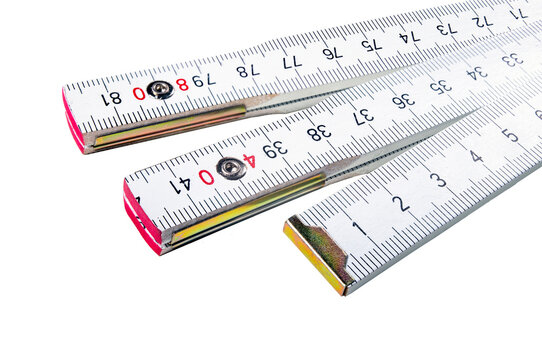 Folding rule, foldable, 1 meter long. Ruler for making carpentry measurements.